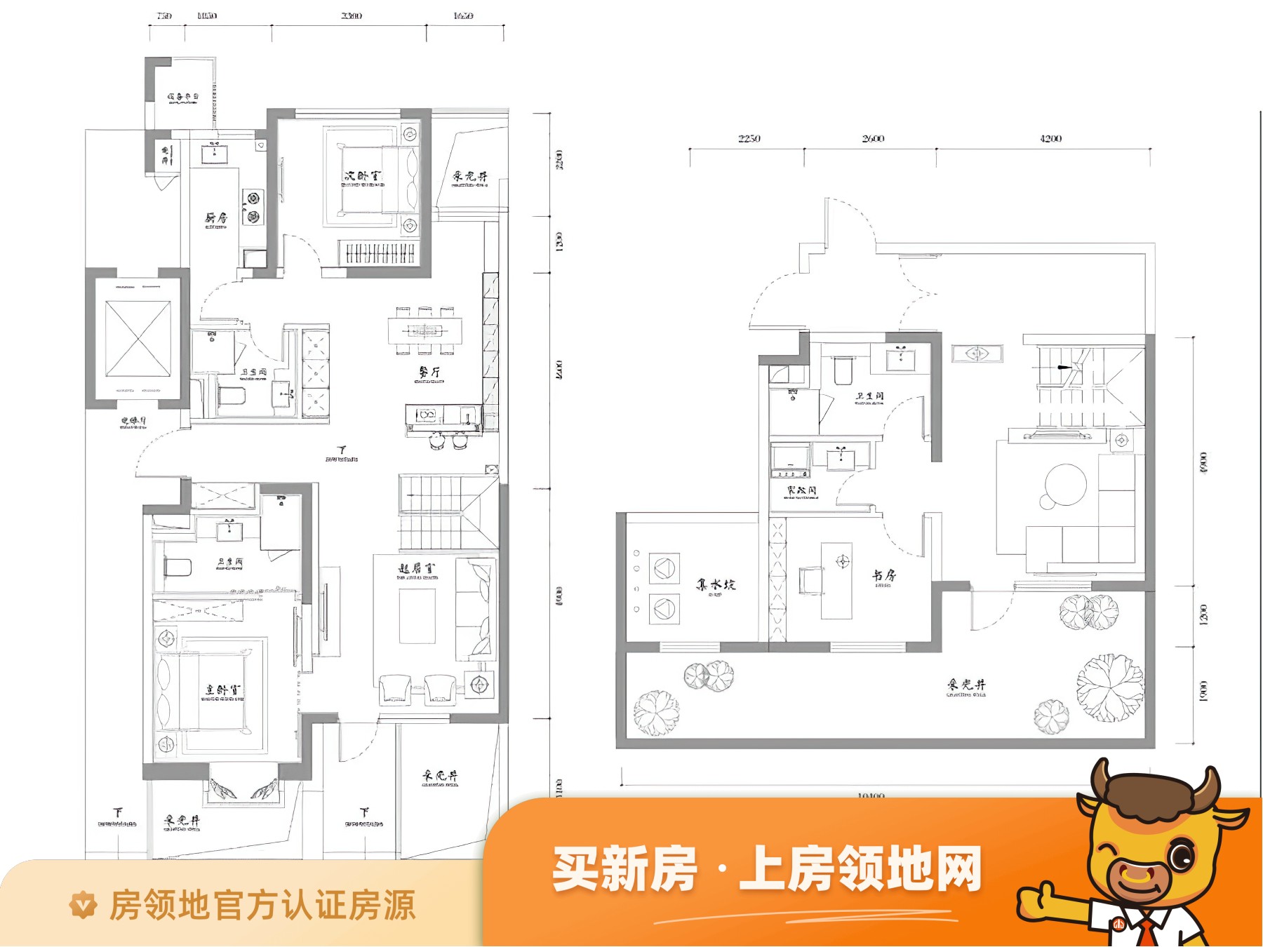 中国玺户型图3室2厅3卫