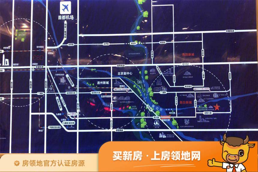 潮白河孔雀城雅澜园位置交通图2
